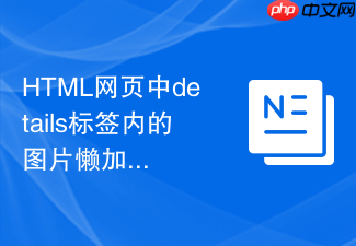 html网页中details标签内的图片懒加载怎么实现