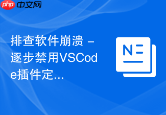 排查软件崩溃 - 逐步禁用vscode插件定位错误