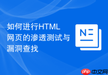 如何进行HTML网页的渗透测试与漏洞查找