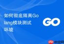 如何彻底隔离golang模块测试环境