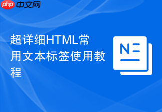 超详细html常用文本标签使用教程