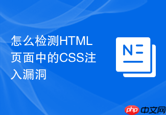 怎么检测html页面中的css注入漏洞