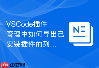 vscode插件管理中如何导出已安装插件的列表
