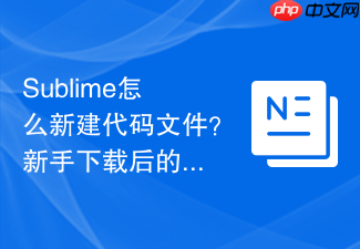 sublime怎么新建代码文件？新手下载后的第一个实操