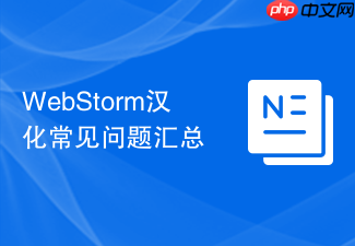 webstorm汉化常见问题汇总