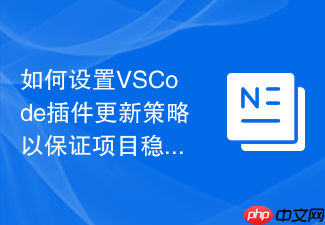 如何设置vscode插件更新策略以保证项目稳定性