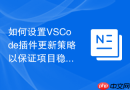 如何设置vscode插件更新策略以保证项目稳定性