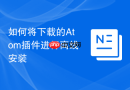 如何将下载的Atom插件进行离线安装