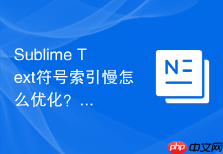 sublime text符号索引慢怎么优化?提高索引速度技巧
