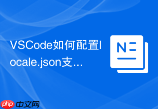 vscode如何配置locale.json支持更多语言