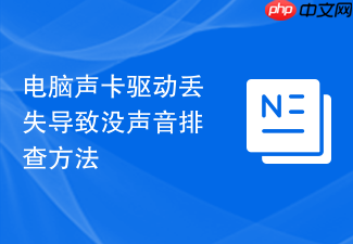 电脑声卡驱动丢失导致没声音排查方法