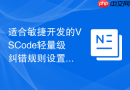 适合敏捷开发的vscode轻量级纠错规则设置