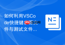 如何利用VSCode快捷键在源文件与测试文件间快速切换？单元测试工作流