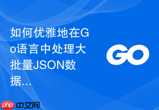 如何优雅地在go语言中处理大批量json数据的流式解析模块