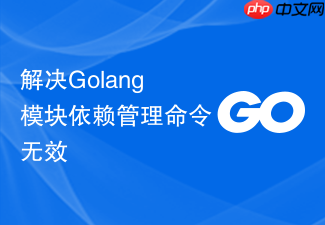解决golang模块依赖管理命令无效