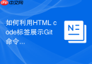 如何利用html code标签展示git命令