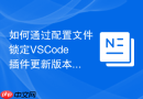如何通过配置文件锁定VSCode插件更新版本