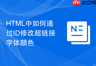 html中如何通过id修改超链接字体颜色