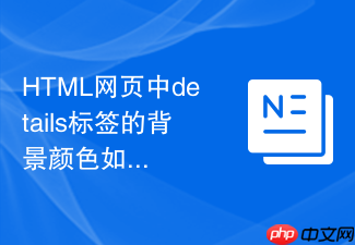 html网页中details标签的背景颜色如何自定义