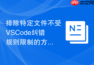 排除特定文件不受vscode纠错规则限制的方法
