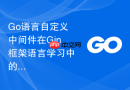 Go语言自定义中间件在Gin框架语言学习中的实现路径