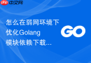 怎么在弱网环境下优化golang模块依赖下载重试机制