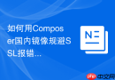 如何用Composer国内镜像规避SSL报错