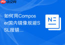 如何用composer国内镜像规避ssl报错