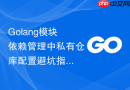 Golang模块依赖管理中私有仓库配置避坑指南