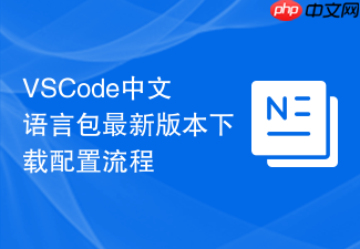 vscode中文语言包最新版本下载配置流程