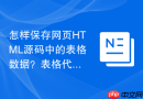 怎样保存网页HTML源码中的表格数据？表格代码保存方法