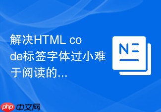 解决html code标签字体过小难于阅读的方法