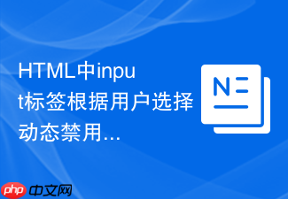 html中input标签根据用户选择动态禁用或启用的步骤