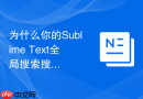 为什么你的Sublime Text全局搜索搜不到内容？排查指南