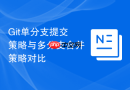 git单分支提交策略与多分支合并策略对比