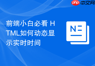 前端小白必看 html如何动态显示实时时间