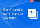 前端小白必看 html如何动态显示实时时间