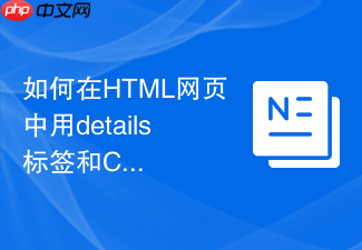 如何在html网页中用details标签和css制作精美的新闻折叠块