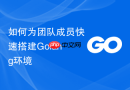如何为团队成员快速搭建golang环境