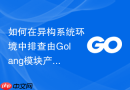 如何在异构系统环境中排查由Golang模块产生的内存碎片