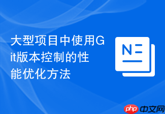 大型项目中使用git版本控制的性能优化方法