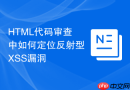 html代码审查中如何定位反射型xss漏洞