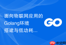 面向物联网应用的golang环境搭建与低功耗编译方案