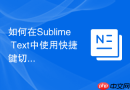 如何在Sublime Text中使用快捷键切换大小写匹配