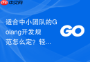 适合中小团队的golang开发规范怎么定?轻量级规范化方案