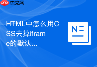 html中怎么用css去掉iframe的默认灰色边框