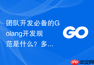 团队开发必备的golang开发规范是什么?多人协作标准流程