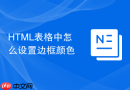 HTML表格中怎么设置边框颜色