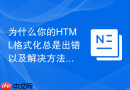 为什么你的HTML格式化总是出错以及解决方法