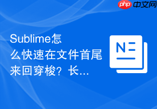sublime怎么快速在文件首尾来回穿梭?长代码定位的双键组合
